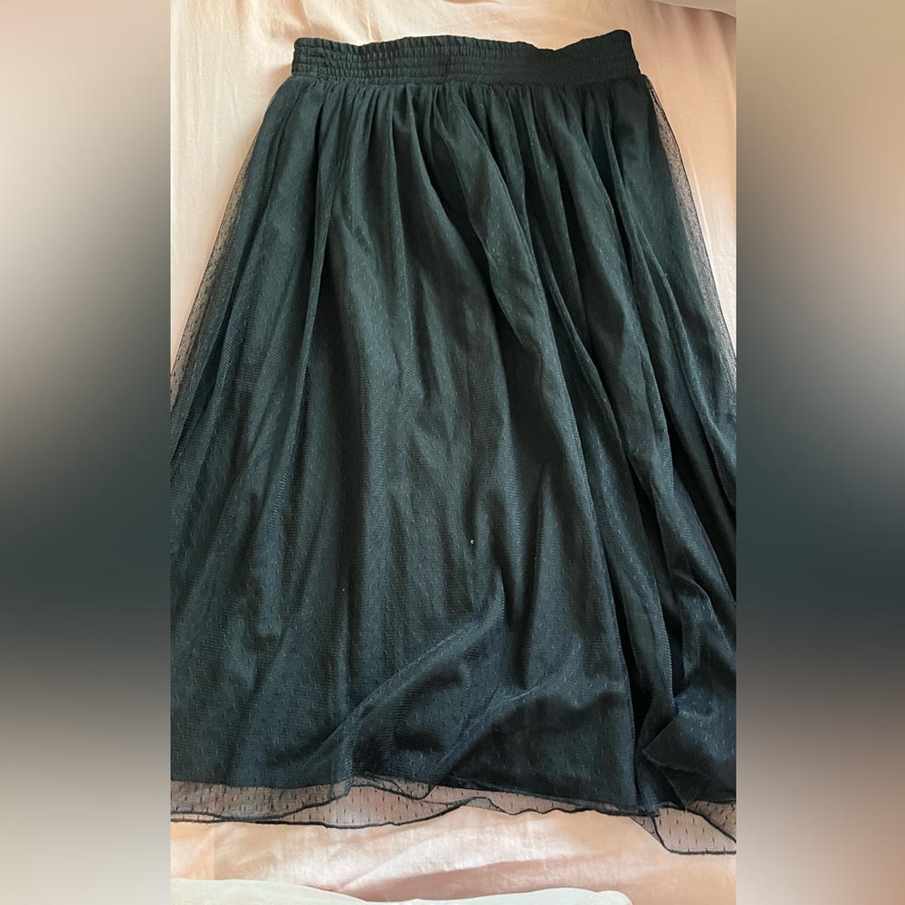 zara black skirt